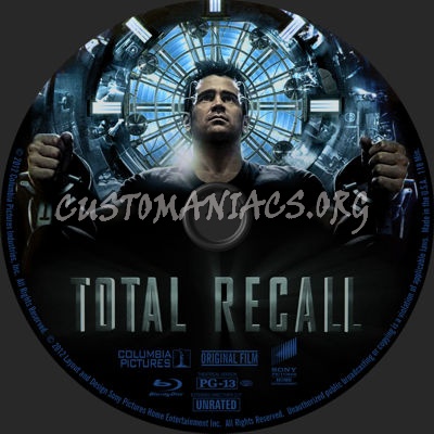 Total Recall (2012) blu-ray label