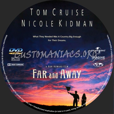 Far and Away dvd label