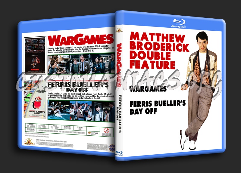 Matthew Broderick Double Feature (WarGames / Ferris Bueller's Day Off) blu-ray cover