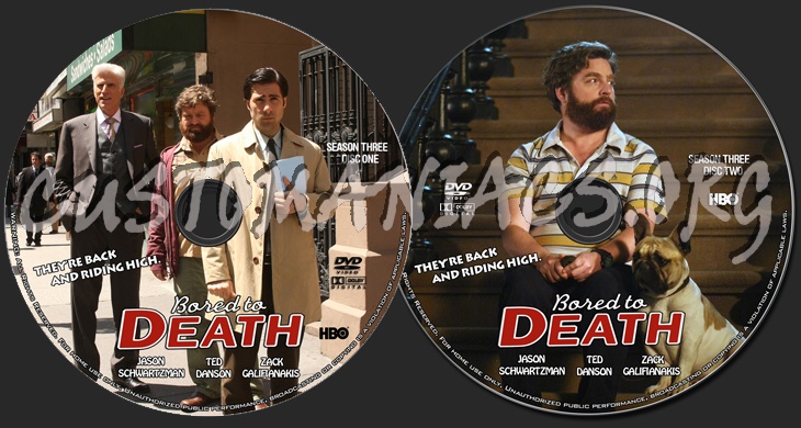 Bored to Death - Season 3 dvd label