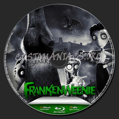 Frankenweenie blu-ray label