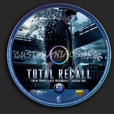 Total Recall 2012 blu-ray label