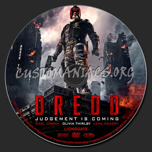 Dredd dvd label