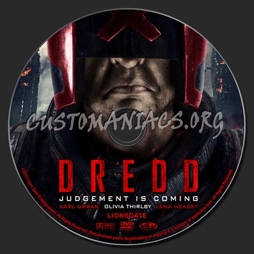 Dredd dvd label