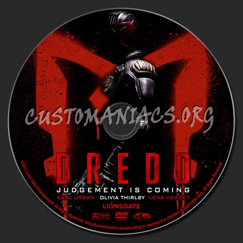 Dredd dvd label