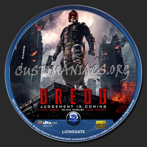 Dredd blu-ray label