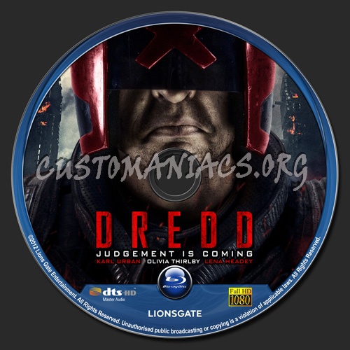 Dredd blu-ray label