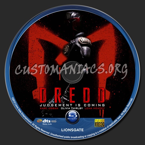 Dredd blu-ray label