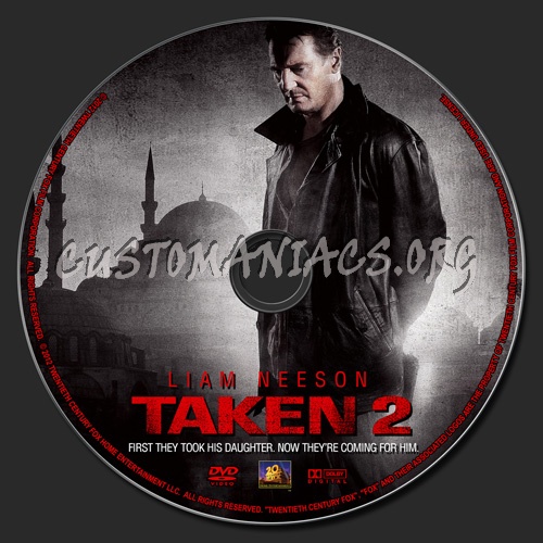 Taken 2 dvd label