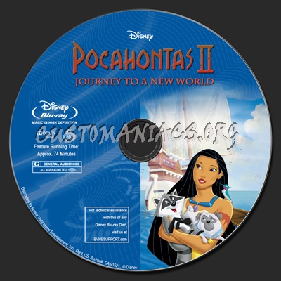 Pocahontas 2 - The New World blu-ray label