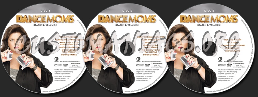 Dance Moms Season 2 Volume 2 dvd label