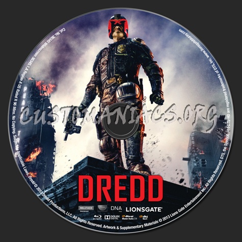 Dredd blu-ray label