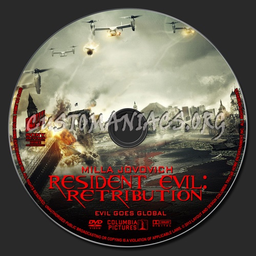 Resident Evil Retribution dvd label