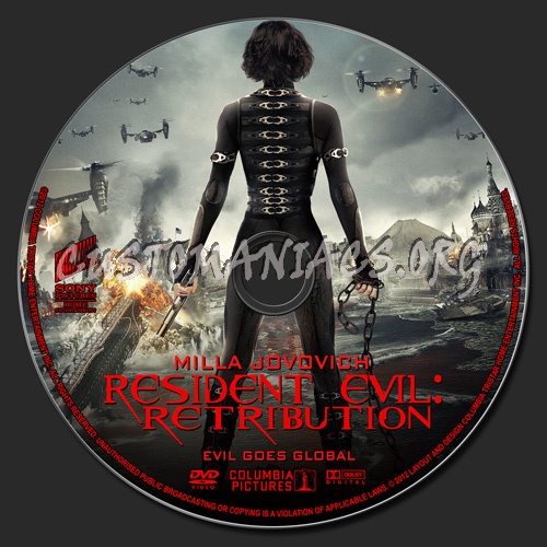 Resident Evil Retribution dvd label