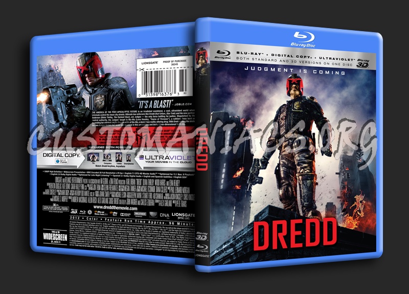 Dredd 3D blu-ray cover