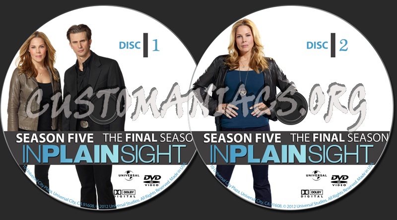 In Plain Sight Season 5 dvd label