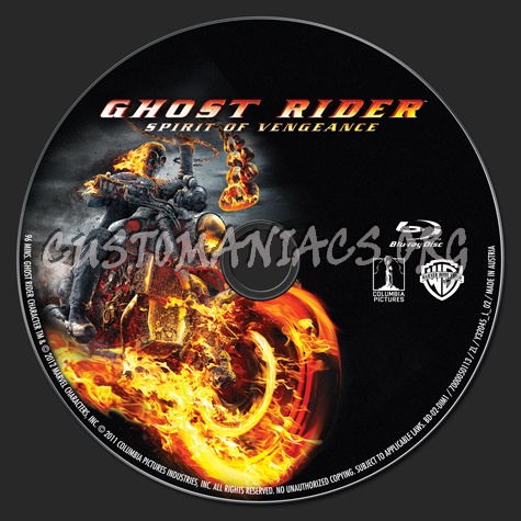 Ghost Rider Spirit of Vengeance blu-ray label