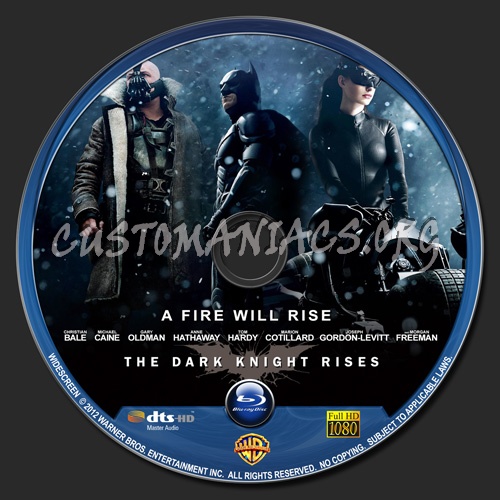 Batman - The Dark Knight Rises blu-ray label