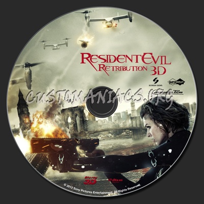 Resident Evil: Retribution 3D blu-ray label