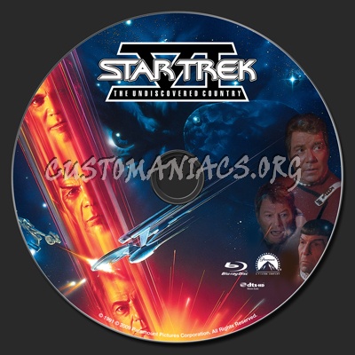 Star Trek VI The Undiscovered Country blu-ray label