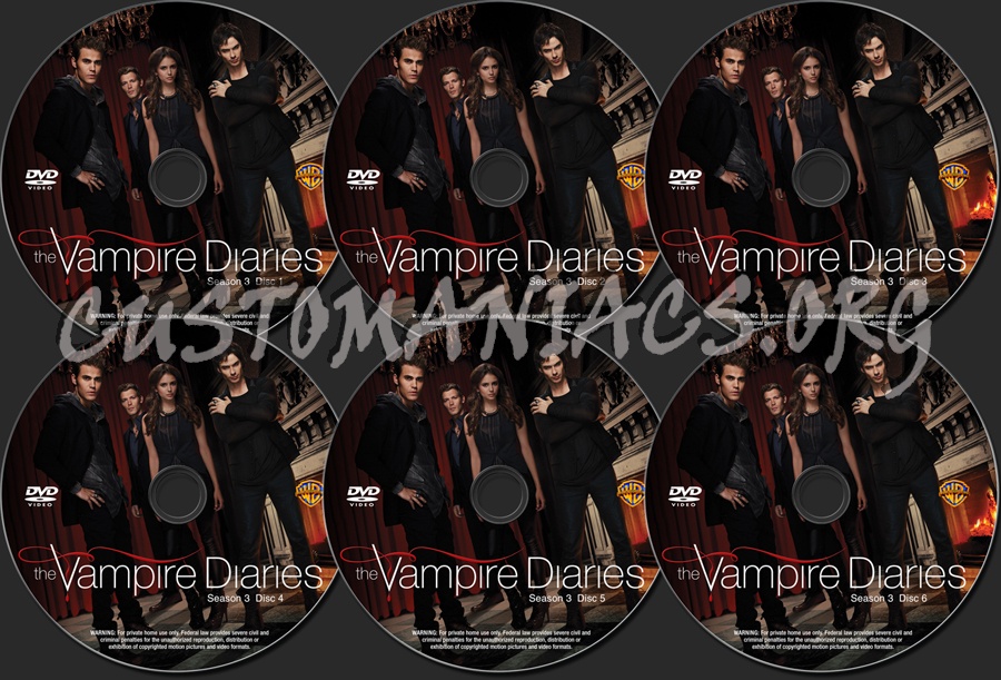 Vampire Diaries S3 dvd label