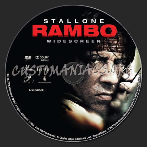 Rambo dvd label