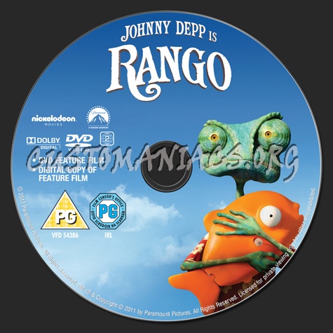 Rango dvd label