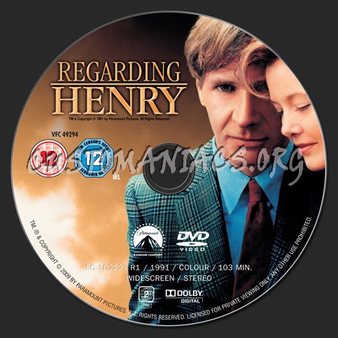 Regarding Henry dvd label