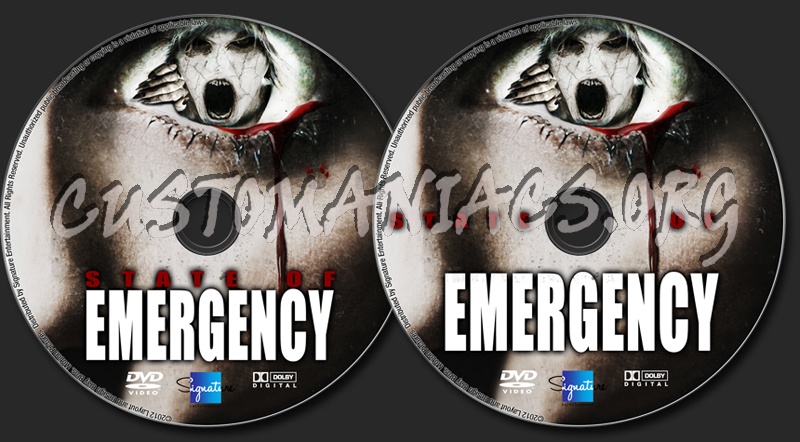 State of Emergency dvd label