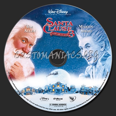 Santa Clause 3 The Escape Clause blu-ray label