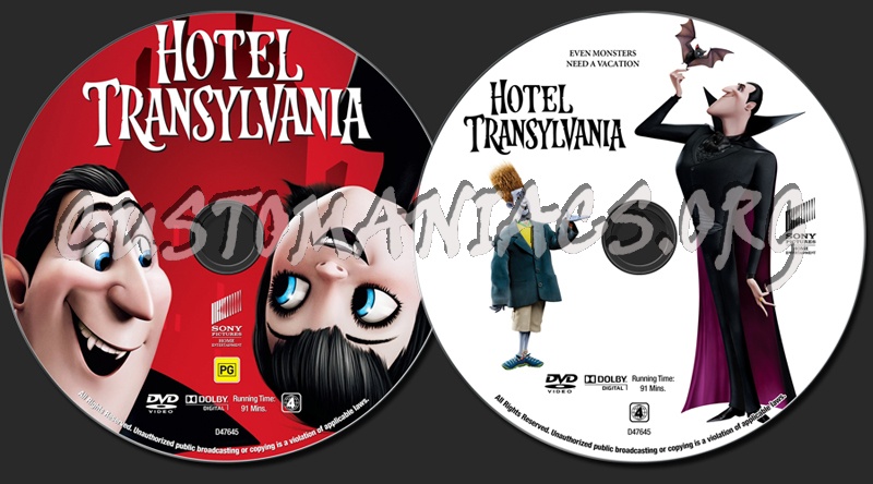 Hotel Transylvania dvd label