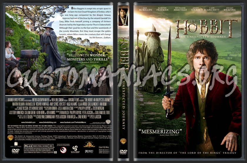 The Hobbit: An Unexpected Journey dvd cover