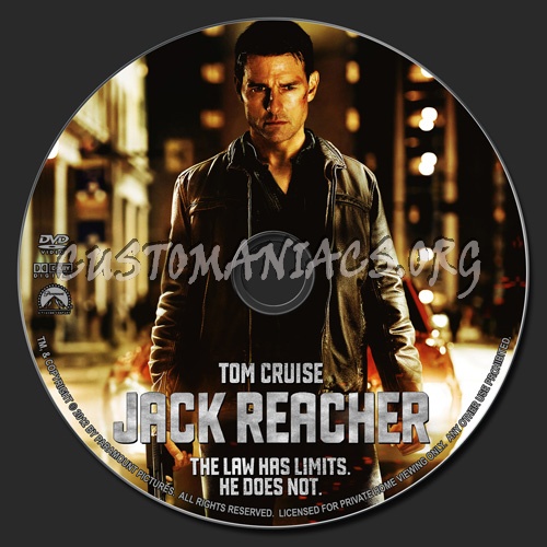 Jack Reacher dvd label