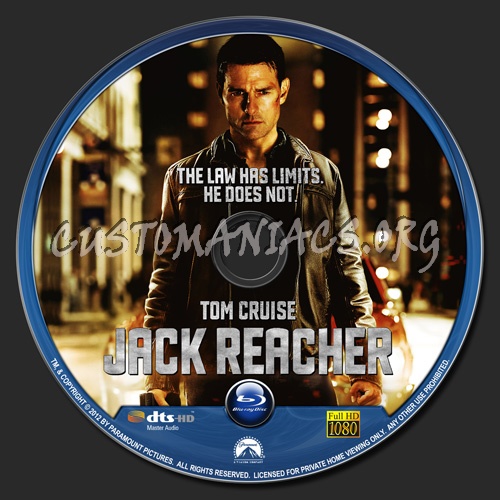 Jack Reacher blu-ray label