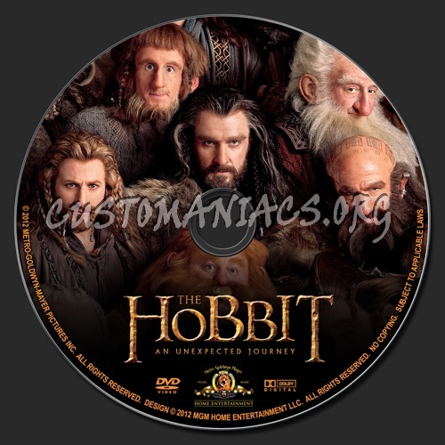 The Hobbit - An Unexpected Journey dvd label