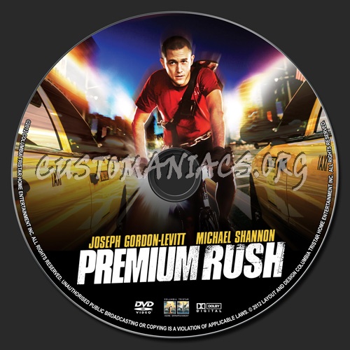 Premium Rush dvd label