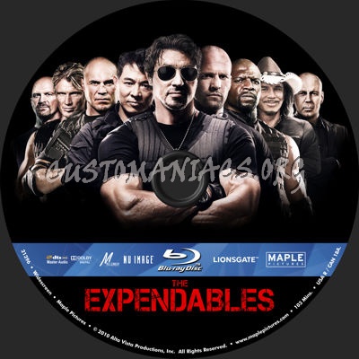 The Expendables blu-ray label