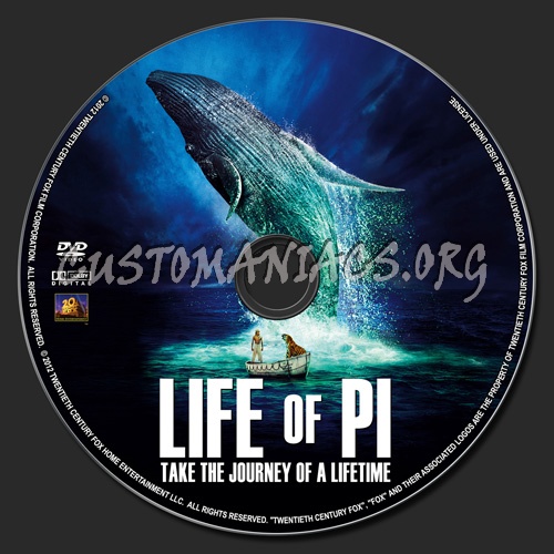 Life Of Pi dvd label