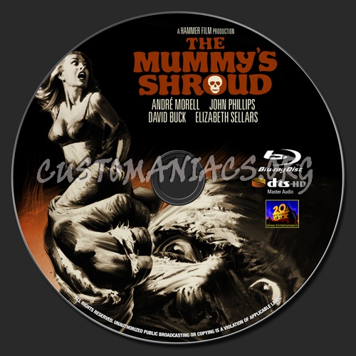 The Mummy's Shroud blu-ray label