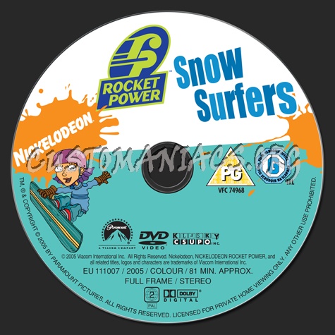 Rocket Power Snow Surfers dvd label