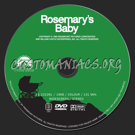 Rosemary's Baby dvd label - DVD Covers & Labels by Customaniacs, id ...