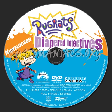 Rugrats Diapered Detectives dvd label