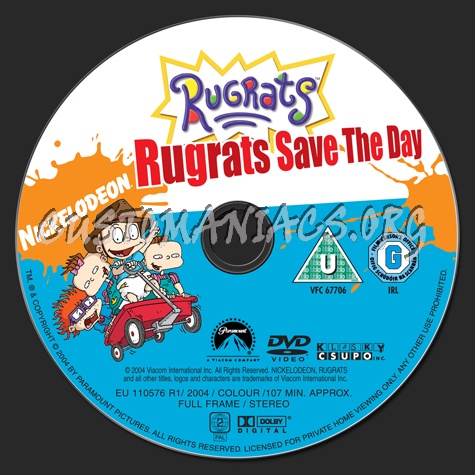 Rugrats Save the Day dvd label