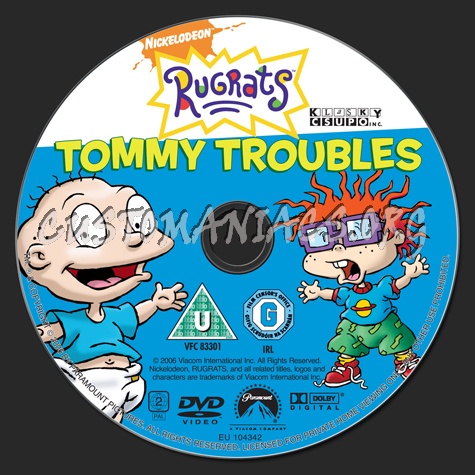 Rugrats Tommy Troubles dvd label