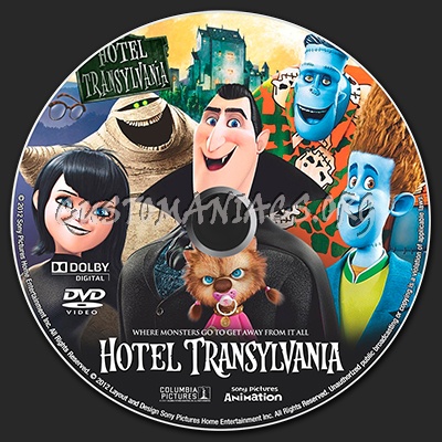 Hotel Transylvania dvd label