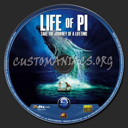 Life Of Pi blu-ray label