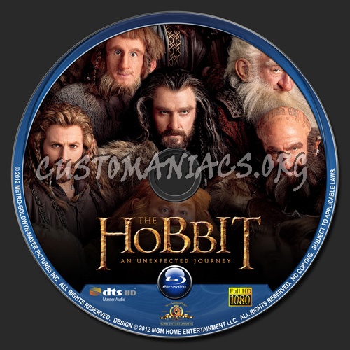 The Hobbit - An Unexpected Journey blu-ray label