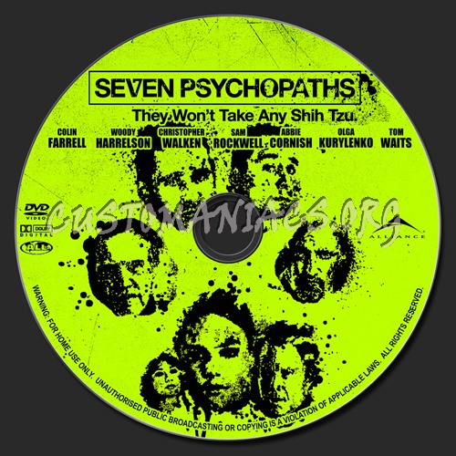 Seven Psychopaths dvd label