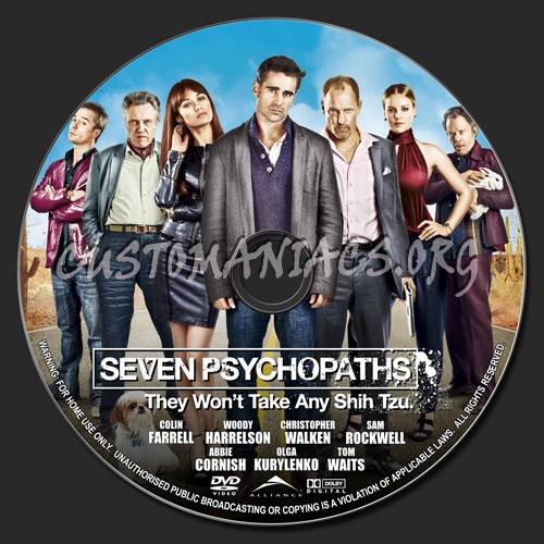 Seven Psychopaths dvd label