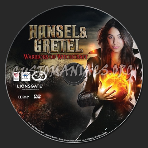 Hansel & Gretel Warriors of Witchcraft dvd label